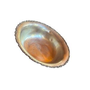 Vintage sherve & co San Francisco 1930s sterling silver bowl rose engraved MAW